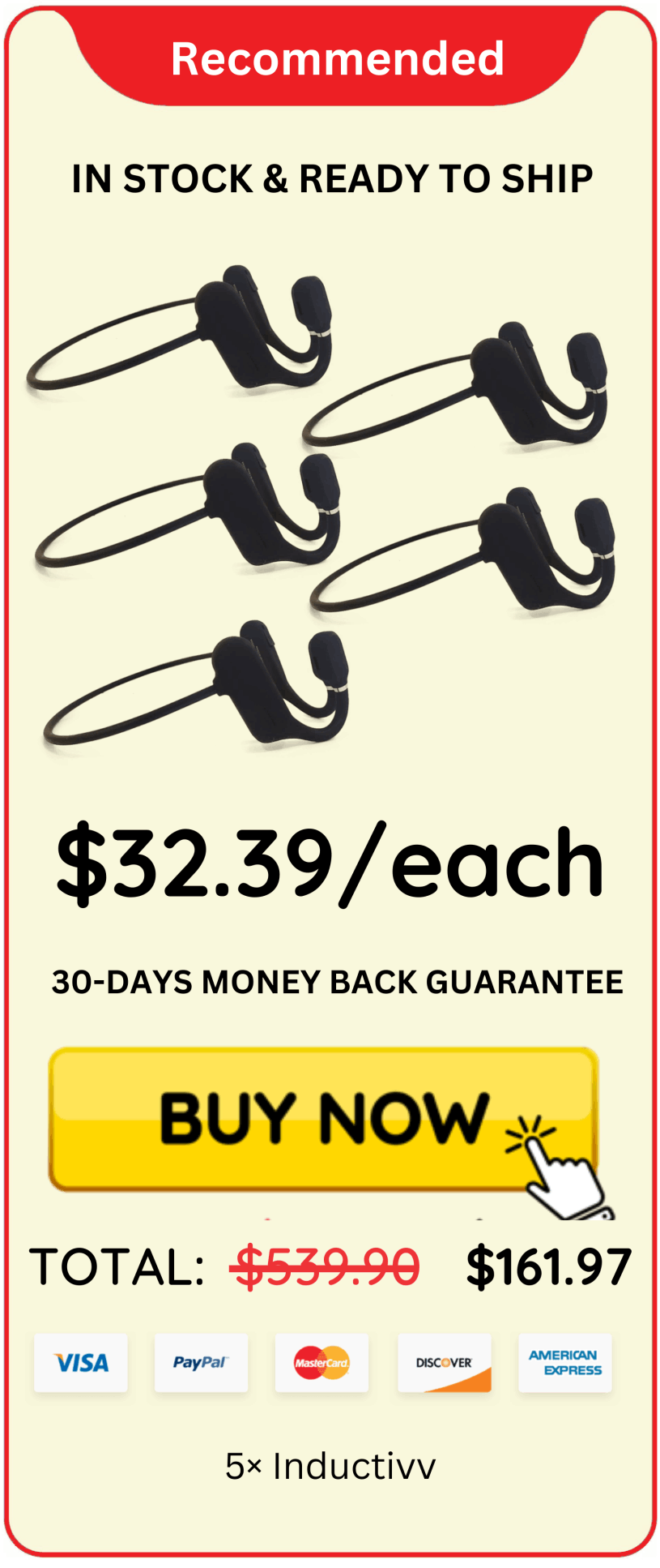 Inductivv offer price